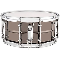 Ludwig Universal Series Black Brass Snare Drum With Chrome Hardware