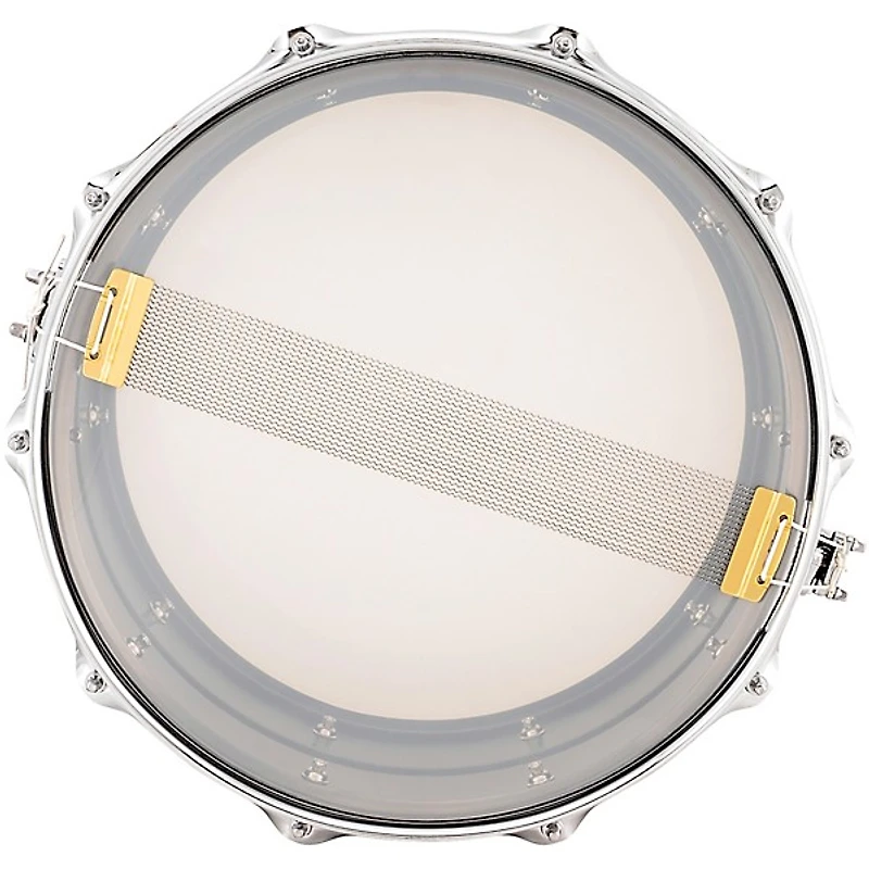 Ludwig Universal Series Black Brass Snare Drum With Chrome Hardware