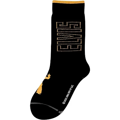 Perri's Metallic Elvis Stage Lights Crew Socks Black/Gold