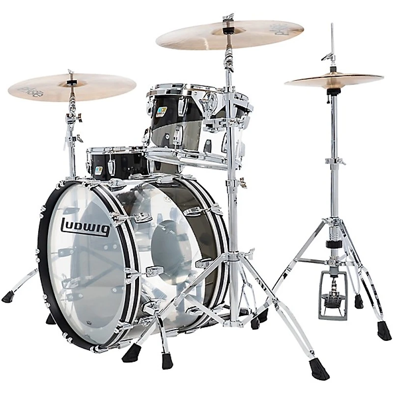 Ludwig Vistalite 50th Anniversary Fab 3-Piece Shell Pack With 22" Bass Drum