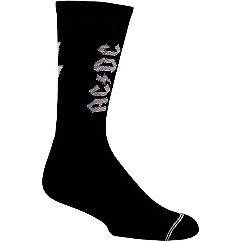 Perri's ACDC Lightning Strikes Crew Socks Black/White