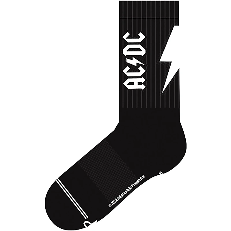 Perri's ACDC Lightning Strikes Crew Socks Black/White