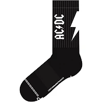 Perri's ACDC Lightning Strikes Crew Socks Black/White