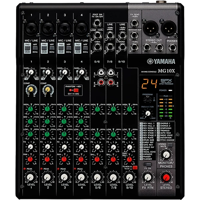 Yamaha MG10X CV 10-Input Stereo Mixer With Effects