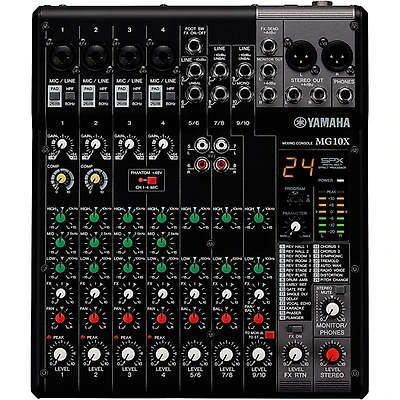 Yamaha MG10X CV 10-Input Stereo Mixer With Effects