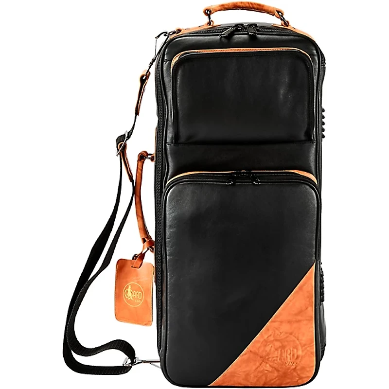 Gard 4-ECLK Elite Series Black Leather Compact Double Trumpet Gig Bag