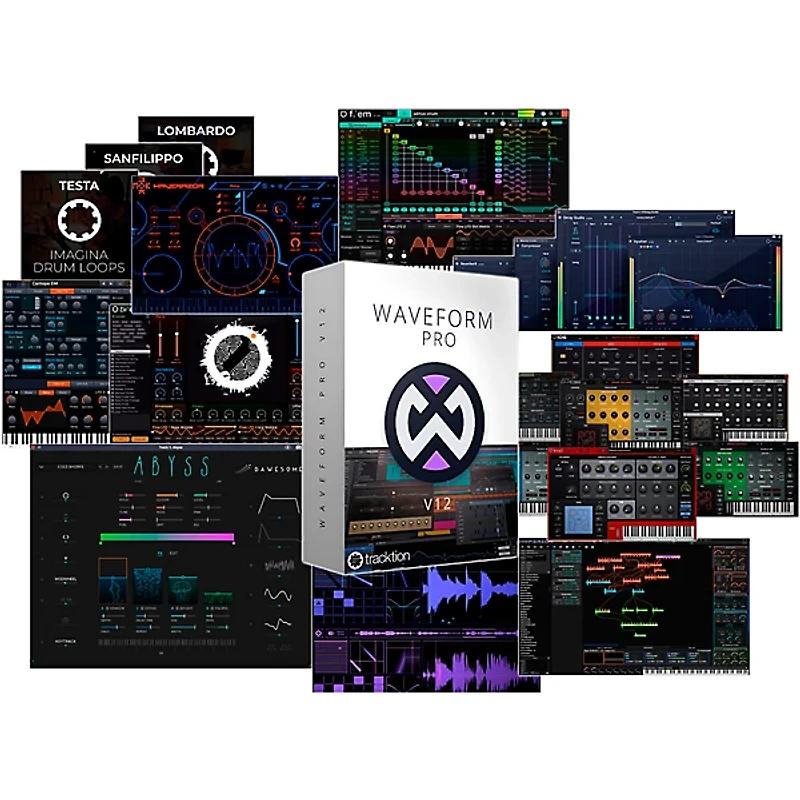Tracktion Waveform Pro 12 + Studio Content Software Bundle - Upgrade from Waveform Pro 11