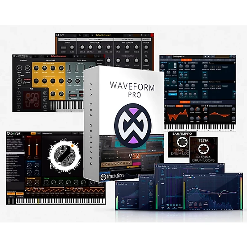 Tracktion Waveform Pro 12 + Recommended Content Software Bundle