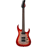 Schecter Guitar Research Custom Shop Sunset 24-6 Hipshot Electric Guitar Red Stain Black Burst