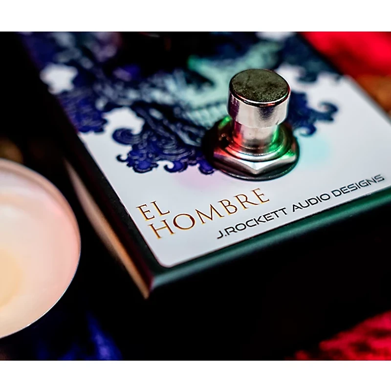 J.Rockett Audio Designs EL Hombre Overdrive Effects Pedal Silver/Purple/White