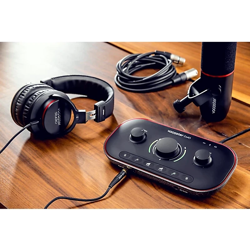 Focusrite Vocaster Two Studio Ultimate Podcasting Bundle for Content Creation