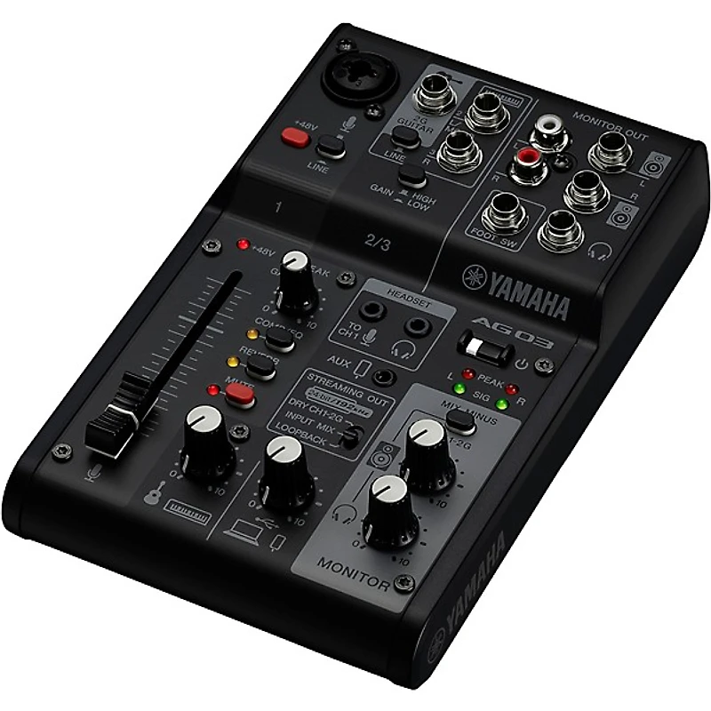 Yamaha AG03MK2 3-Channel Mixer/USB Interface for IOS/Mac/PC Black