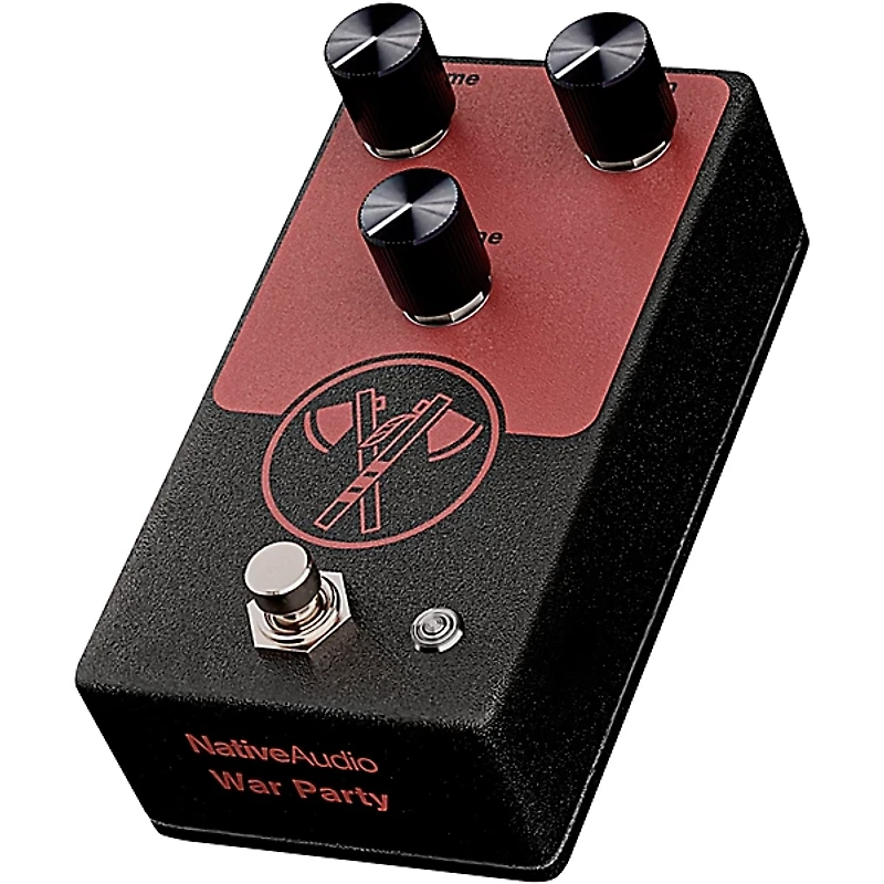 NativeAudio War Party Overdrive/Distortion Effects Pedal Black and Red