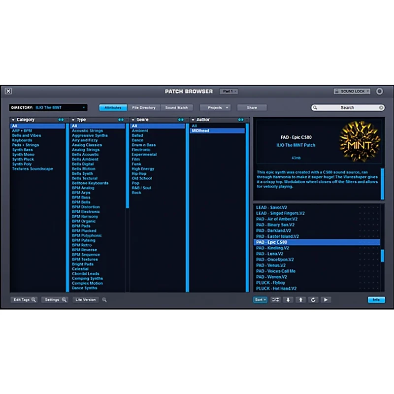 Ilio The Mint - Patch Library for Omnisphere 2