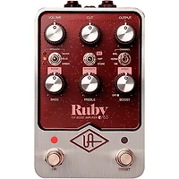 Universal Audio UAFX Ruby '63 Top Boost Amplifier Effects Pedal - Dark Maroon