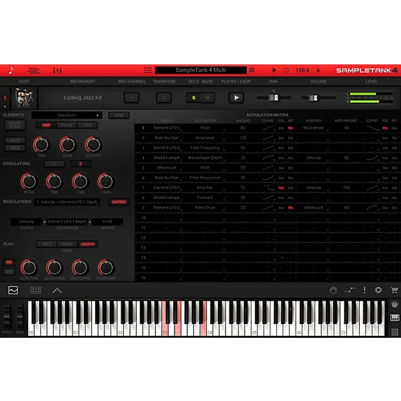 IK Multimedia SampleTank 4 SE Virtual Drums Software Plug-in