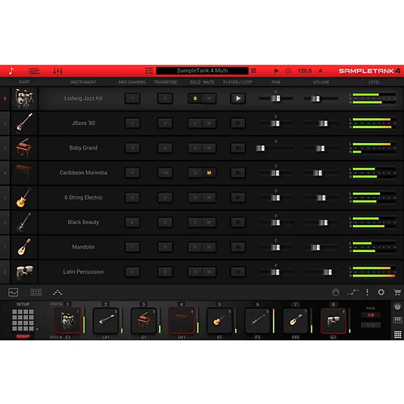 IK Multimedia SampleTank 4 SE Virtual Drums Software Plug-in
