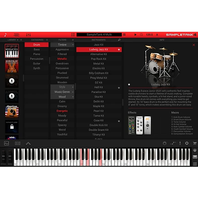 IK Multimedia SampleTank 4 SE Virtual Drums Software Plug-in
