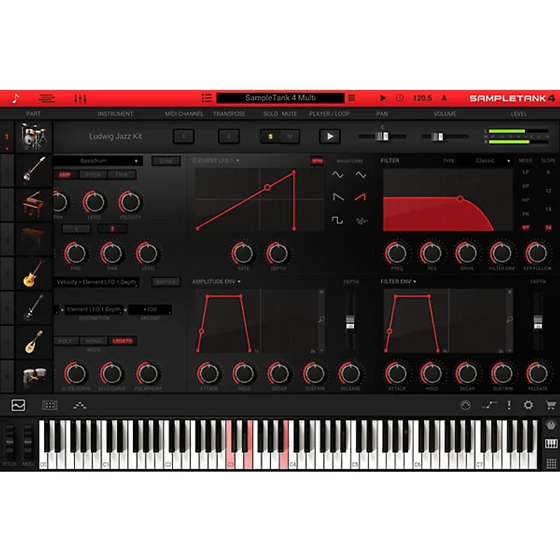 IK Multimedia SampleTank 4 SE Virtual Drums Software Plug-in