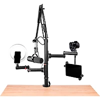 Gator Frameworks ID Series All-In-One Content Creator Tree with Light, Mic & Camera Attachments