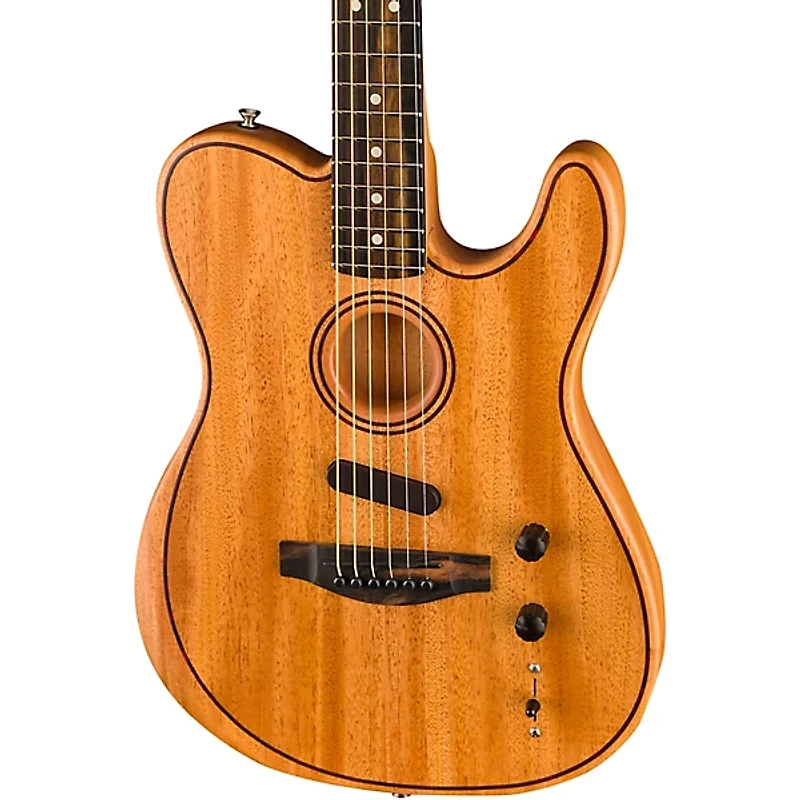 Fender American Acoustasonic Telecaster All-Mahogany Acoustic-Electric Guitar