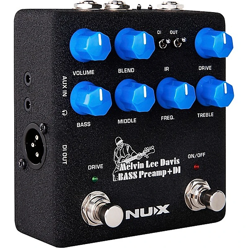 NUX Melvin Lee Davis Bass Preamp + DI Pedal Black