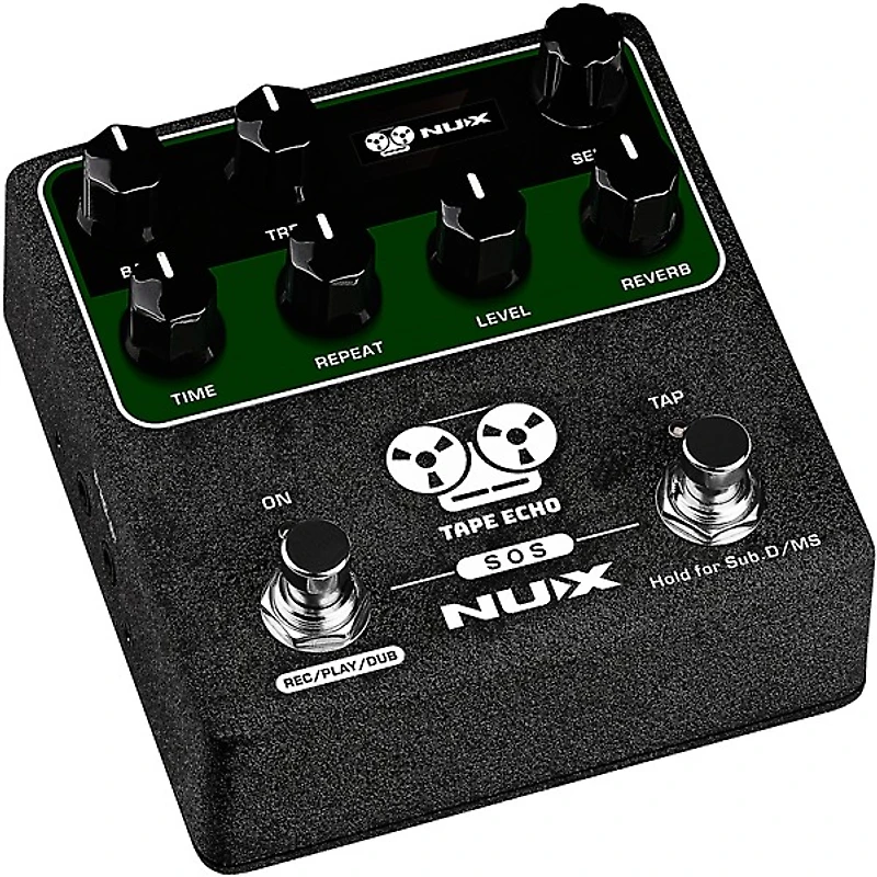 NUX Tape Echo Multi Tape Head Space Echo With Tap Tempo and Looper Effects Pedal Black