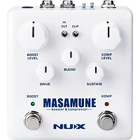 NUX Masamune Booster and Kompressor Effects Pedal White