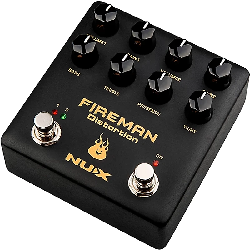 NUX Fireman Dual Distortion Effects Pedal Black