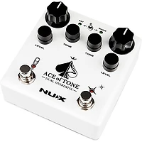 NUX Ace of Tone Dual Overdrive Effects Pedal White
