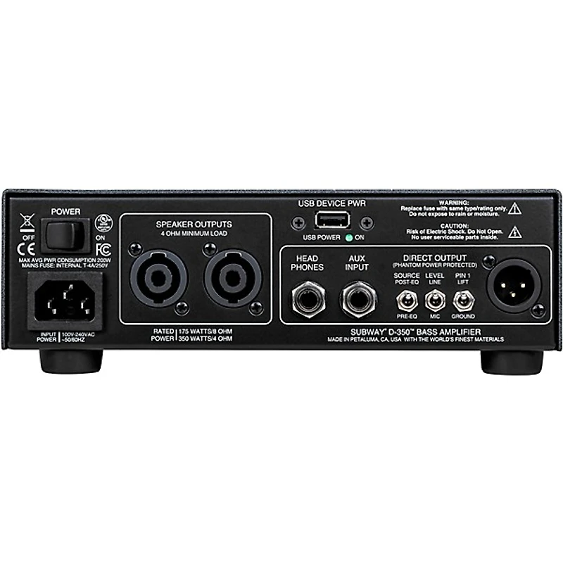 MESA/Boogie Subway D-350 Ultra-Compact Solid State Bass Head Black