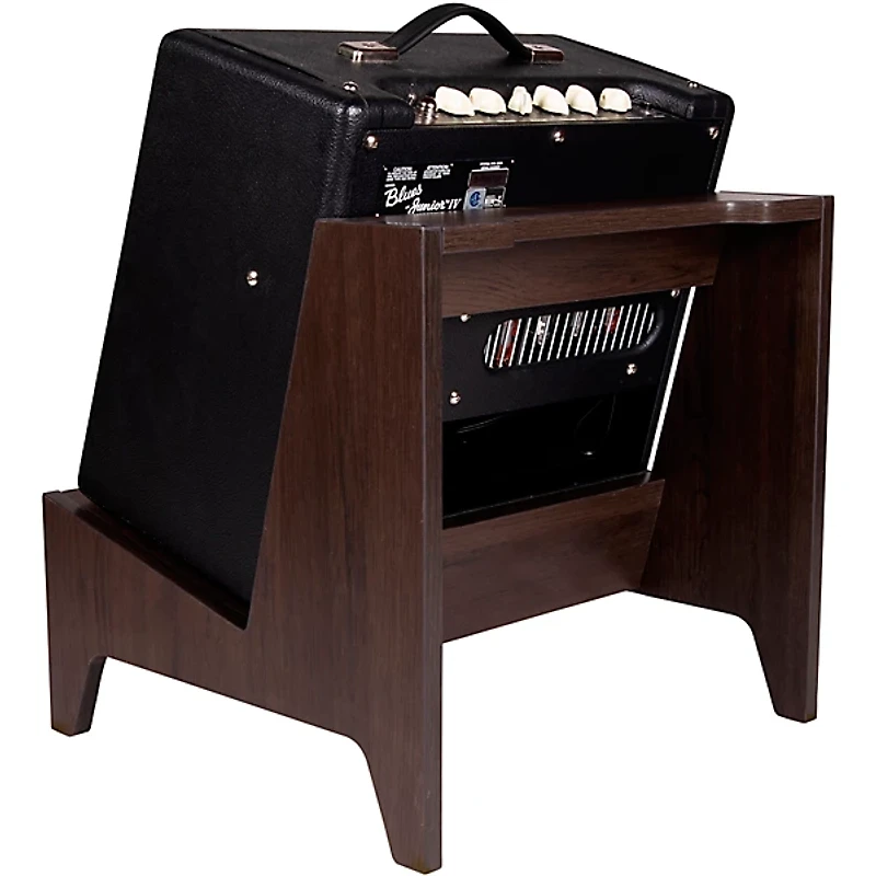 Gator Frameworks GFW-ELITEGTRAMPSM-BRN Elite Series Small Combo Guitar Amp Stand in Dark Walnut Brown Finish Walnut