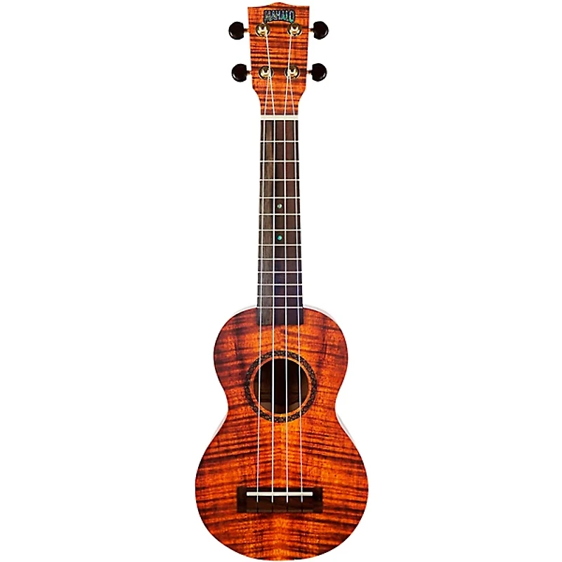Mahalo Artist Elite Soprano Ukulele With Bag Koa Photo Flame