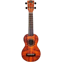 Mahalo Artist Elite Soprano Ukulele With Bag Koa Photo Flame