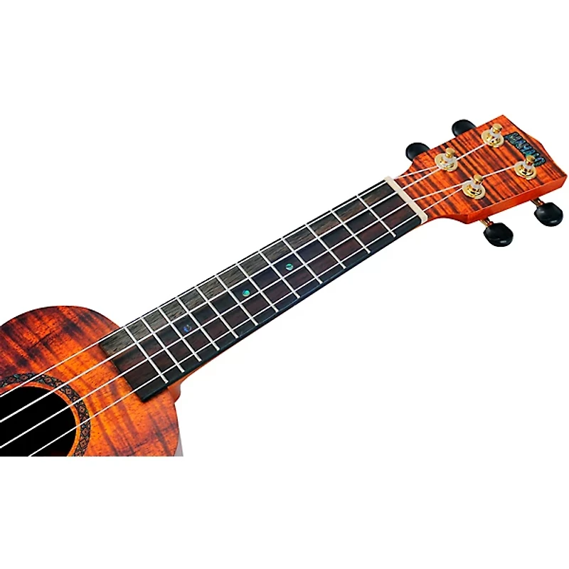 Mahalo Artist Elite Soprano Ukulele With Bag Koa Photo Flame