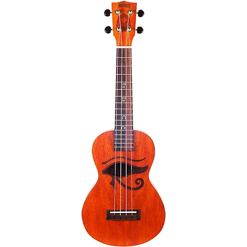 Mahalo Artist Elite Laser-Engraved Pharaoh Concert Ukulele With Bag Pharaoh Motif