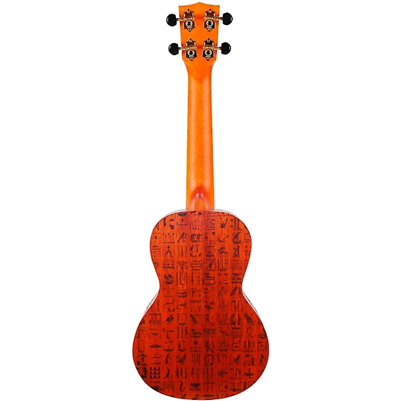 Mahalo Artist Elite Laser-Engraved Pharaoh Concert Ukulele With Bag Pharaoh Motif