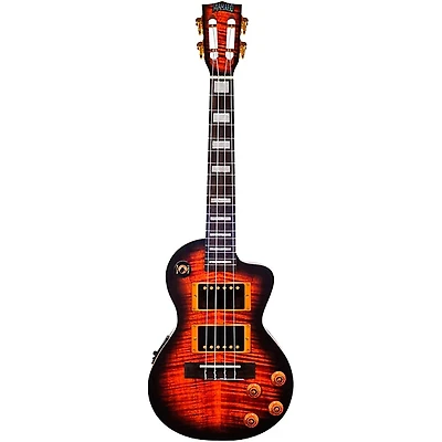 Mahalo Artist Elite Graphics Electric Guitar Tenor Electric Ukulele With Bag Sunburst