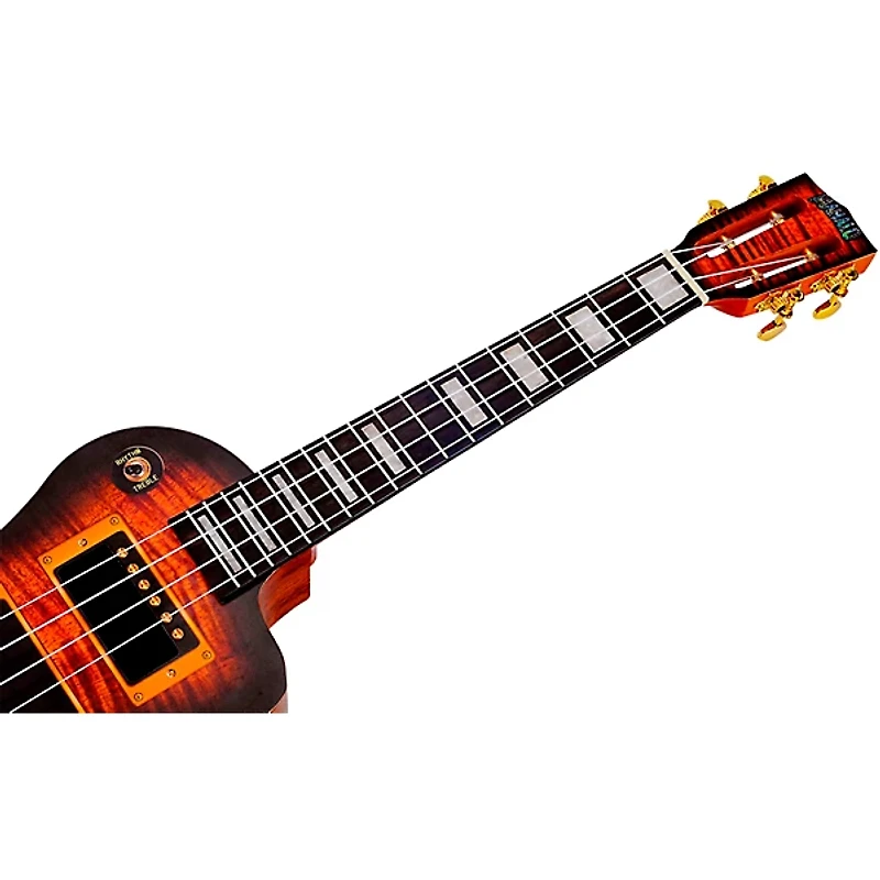 Mahalo Artist Elite Graphics Electric Guitar Tenor Electric Ukulele With Bag Sunburst