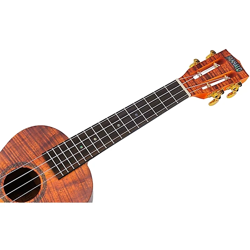 Mahalo Artist Elite Concert Ukulele With Bag Koa Photo Flame