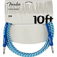 Fender Limited Edition Icicle Holiday Straight to Straight Instrument Cable 10 ft. Blue