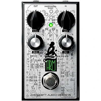 J.Rockett Audio Designs Hot Rubber Monkey (HRM) Overdrive Effects Pedal Black and Silver