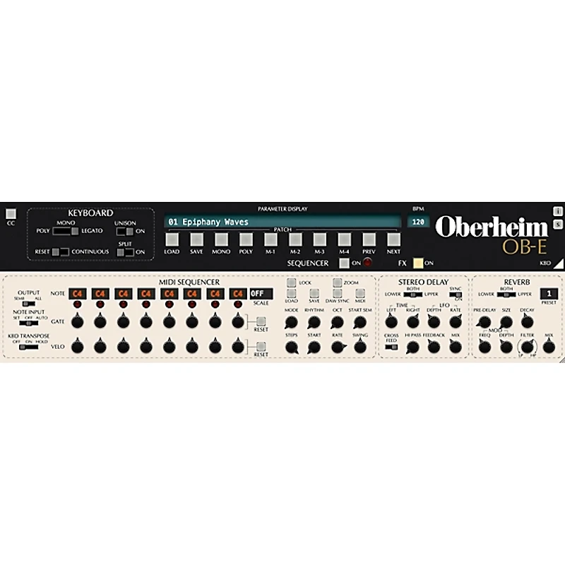 GForce Oberheim OB-E V2 Virtual Analog Synthesizer Plug-in