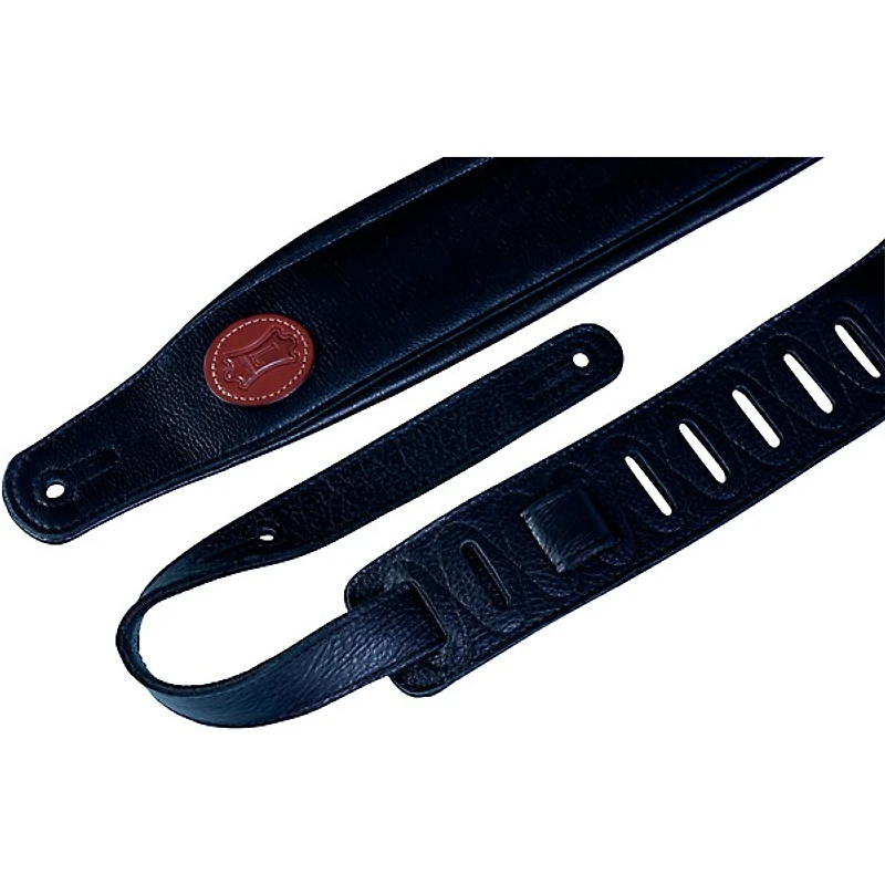 Levy's Signature Legacy Series MSS2 Leather 3" Guitar Strap - Black