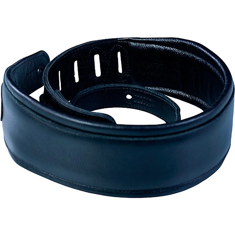 Levy's Signature Legacy Series MSS2 Leather 3" Guitar Strap - Black