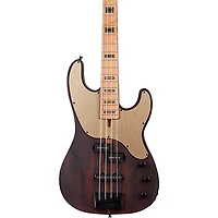 Schecter Guitar Research Model T Exotic Ziricote Electric Bass Natural Satin