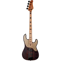 Schecter Guitar Research Model T Exotic Ziricote Electric Bass Natural Satin