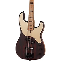Schecter Guitar Research Model T Exotic Ziricote Electric Bass Natural Satin