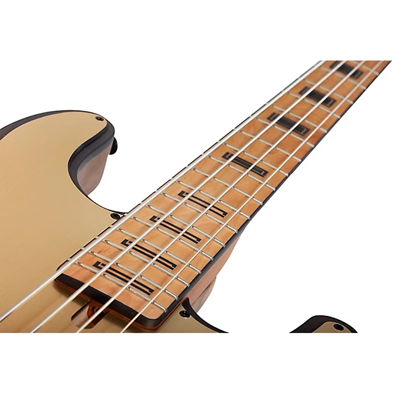 Schecter Guitar Research Model T Exotic Ziricote Electric Bass Natural Satin