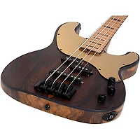 Schecter Guitar Research Model T Exotic Ziricote Electric Bass Natural Satin